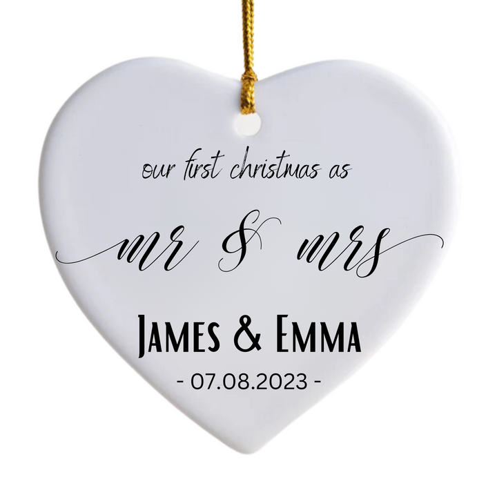 Mr and Mrs Christmas Ornament