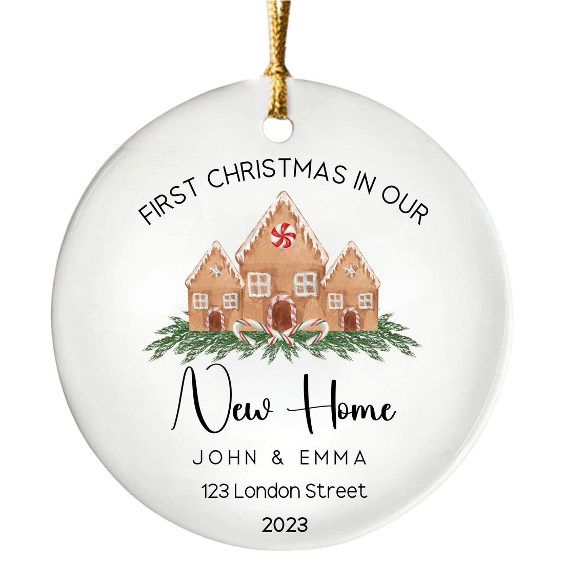 First Christmas New Home Address Ornament