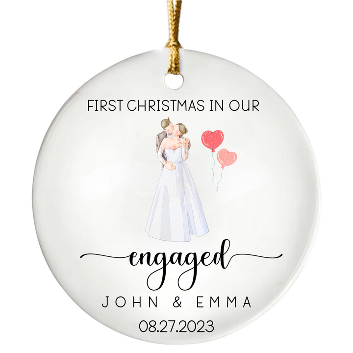 First Christmas Engaged Ornament