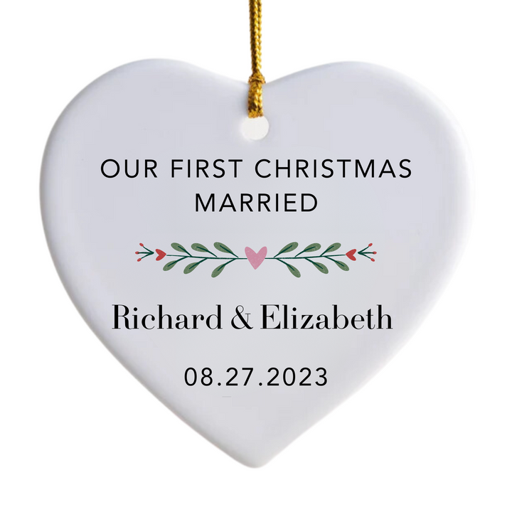 Our First Christmas Married Ornament