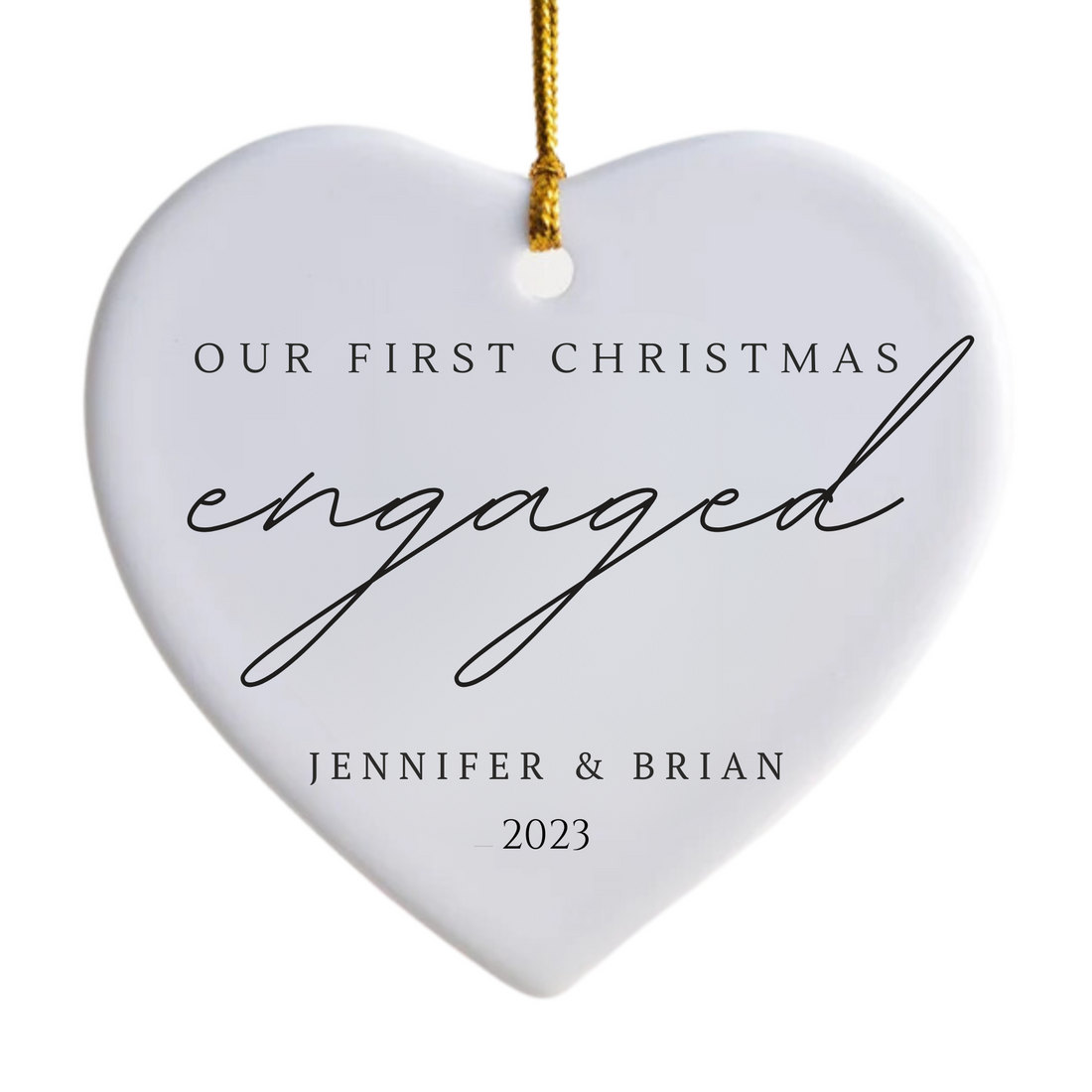 Engaged Christmas Ornament