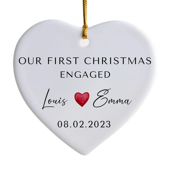 Our First Christmas Engaged Ornament