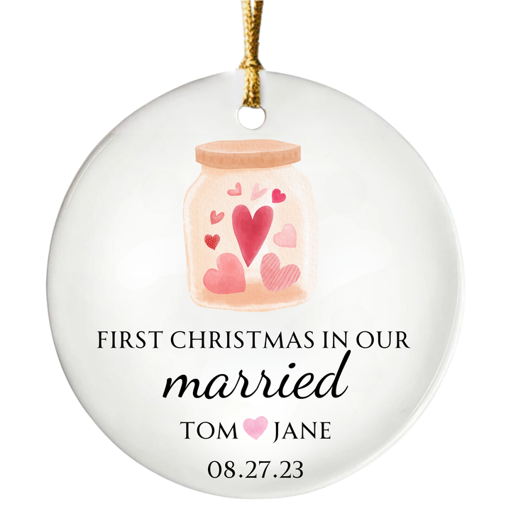 First Christmas In Our Married Ornament