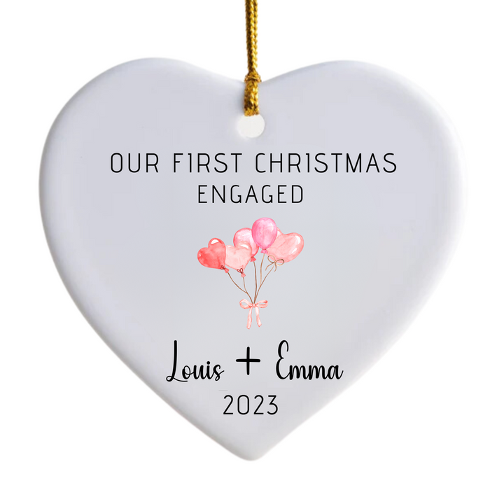 Our First Christmas Engaged Ornament