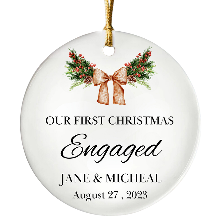 Our First Christmas Engaged Ornament