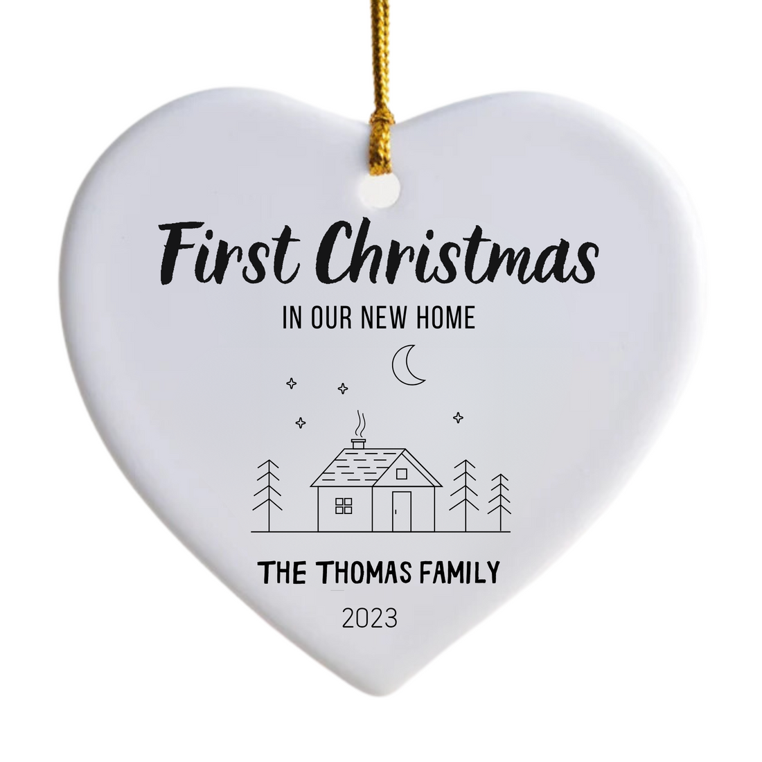 First Christmas In Our House Address Ornament