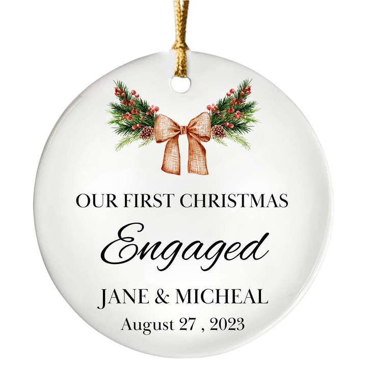 Engaged Christmas Ornament