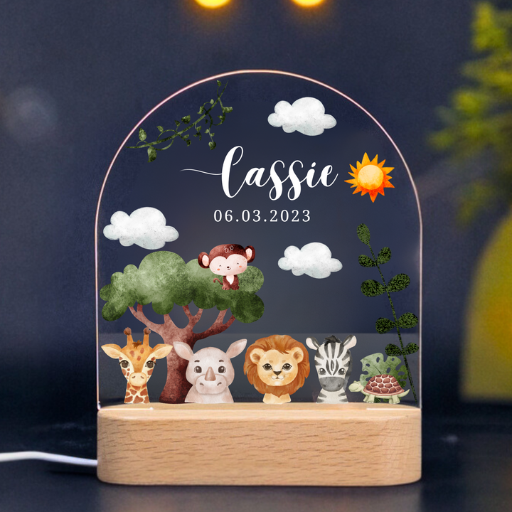 Baby’s Animal Name Night Light