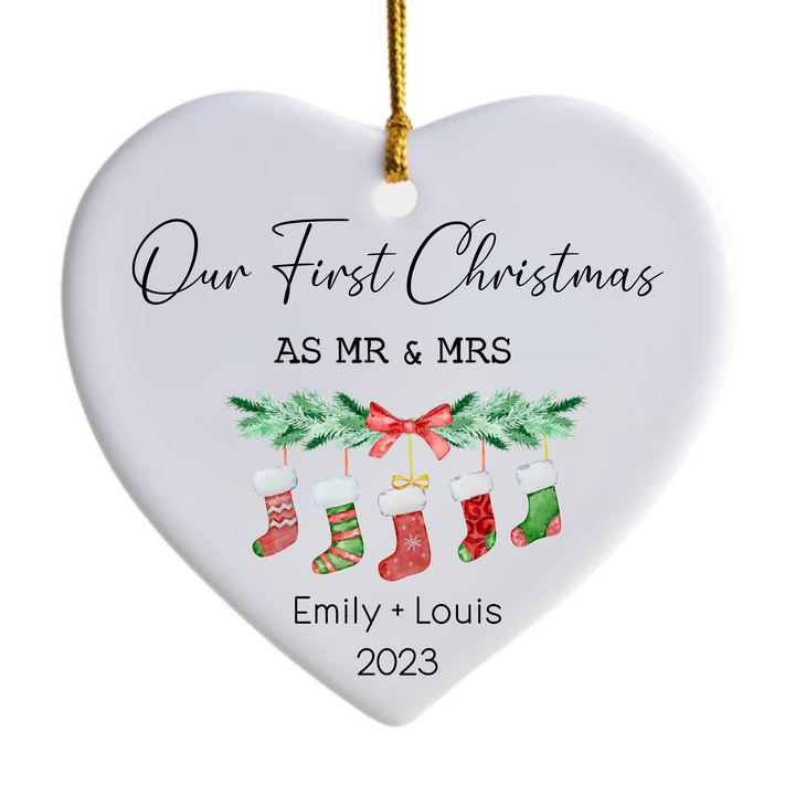 Our First Christmas As Mr & Mrs Ornament