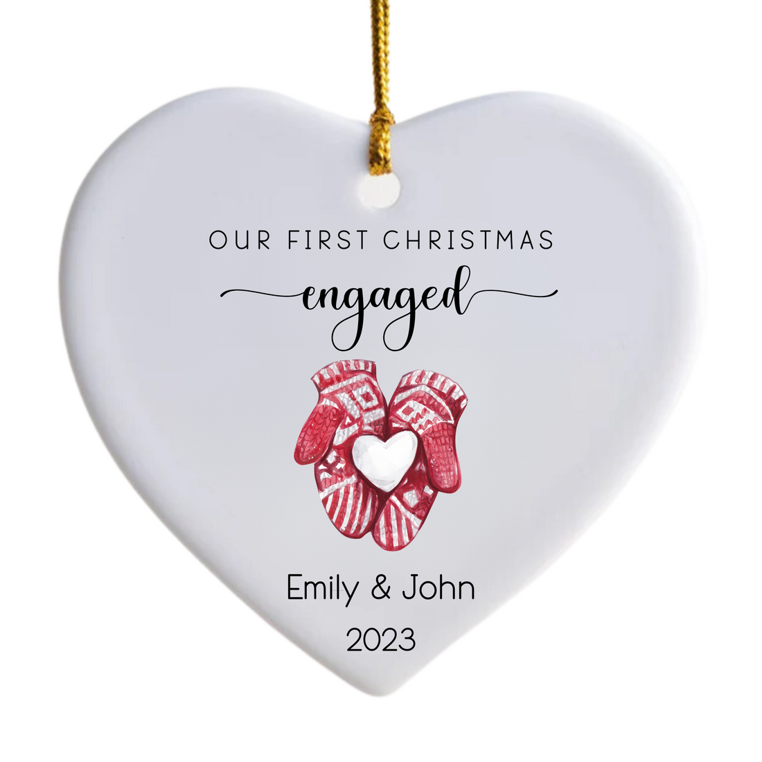 Our First Christmas Engaged Ornament