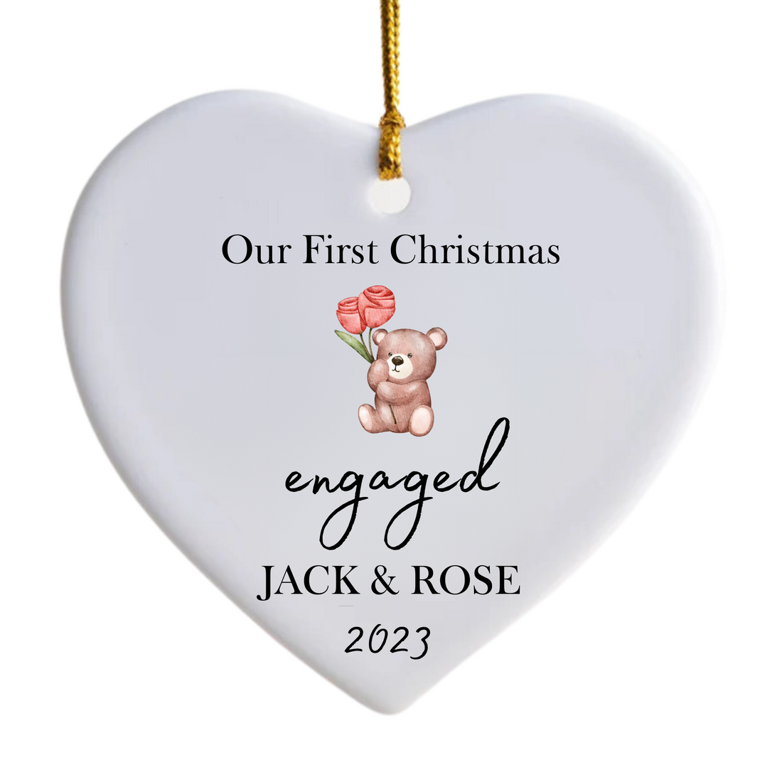 Our First Christmas Engaged Ornament