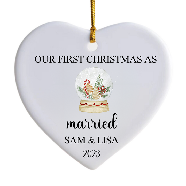 Our First Christmas As Married Ornament