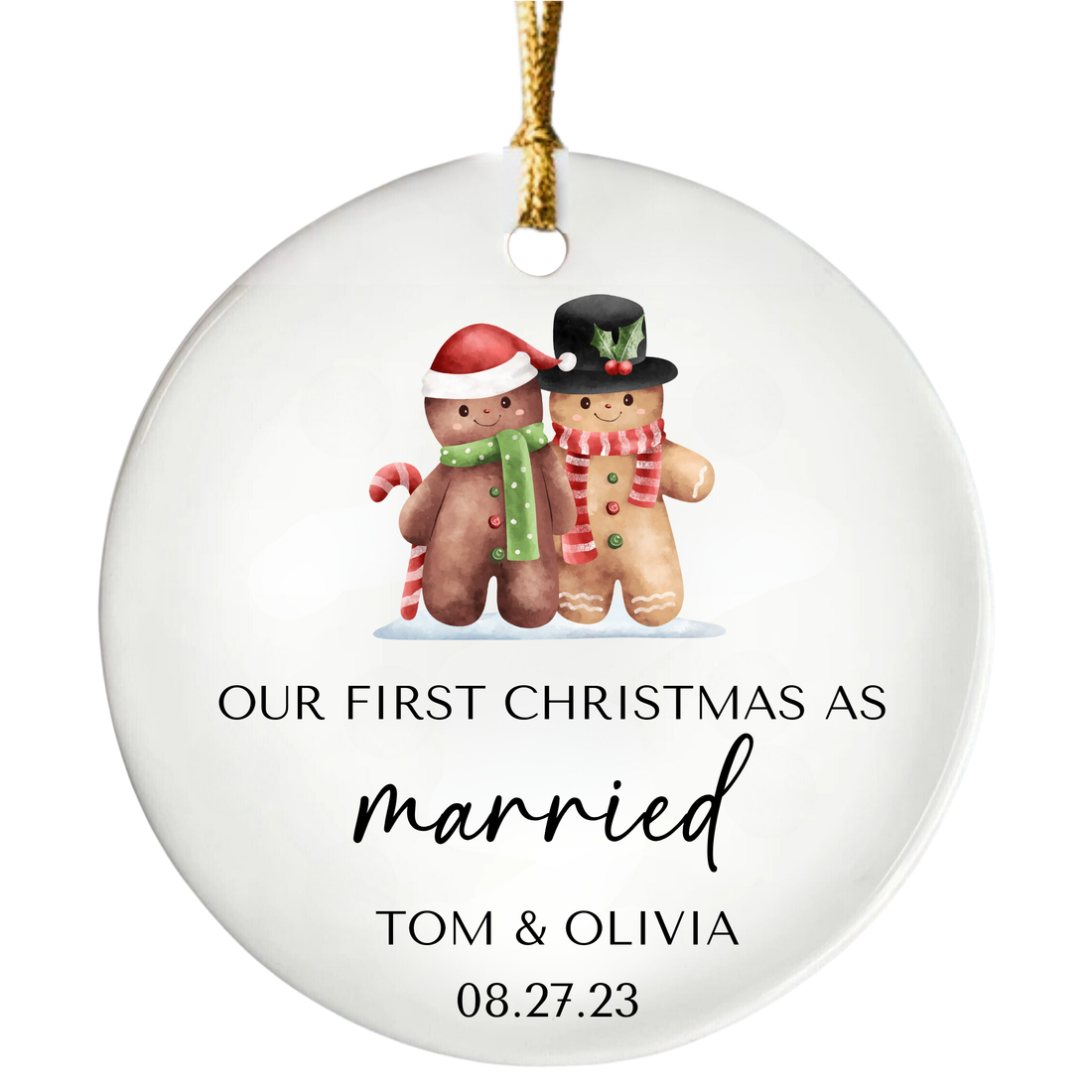 Our First Christmas Married As Ornament