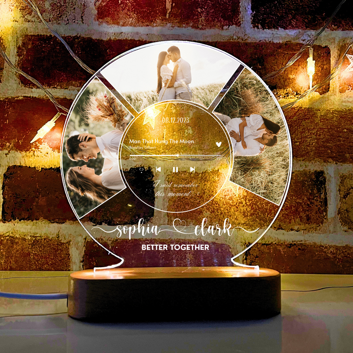 Song Plaque with Photo Night Light