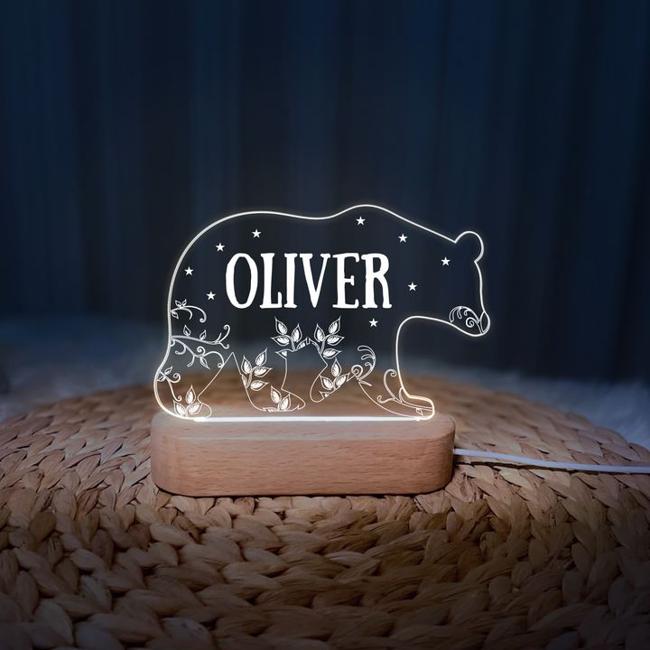 Boho Forest Bear LED Light