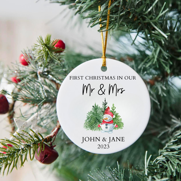 First Christmas In Our Mr & Mrs Ornament