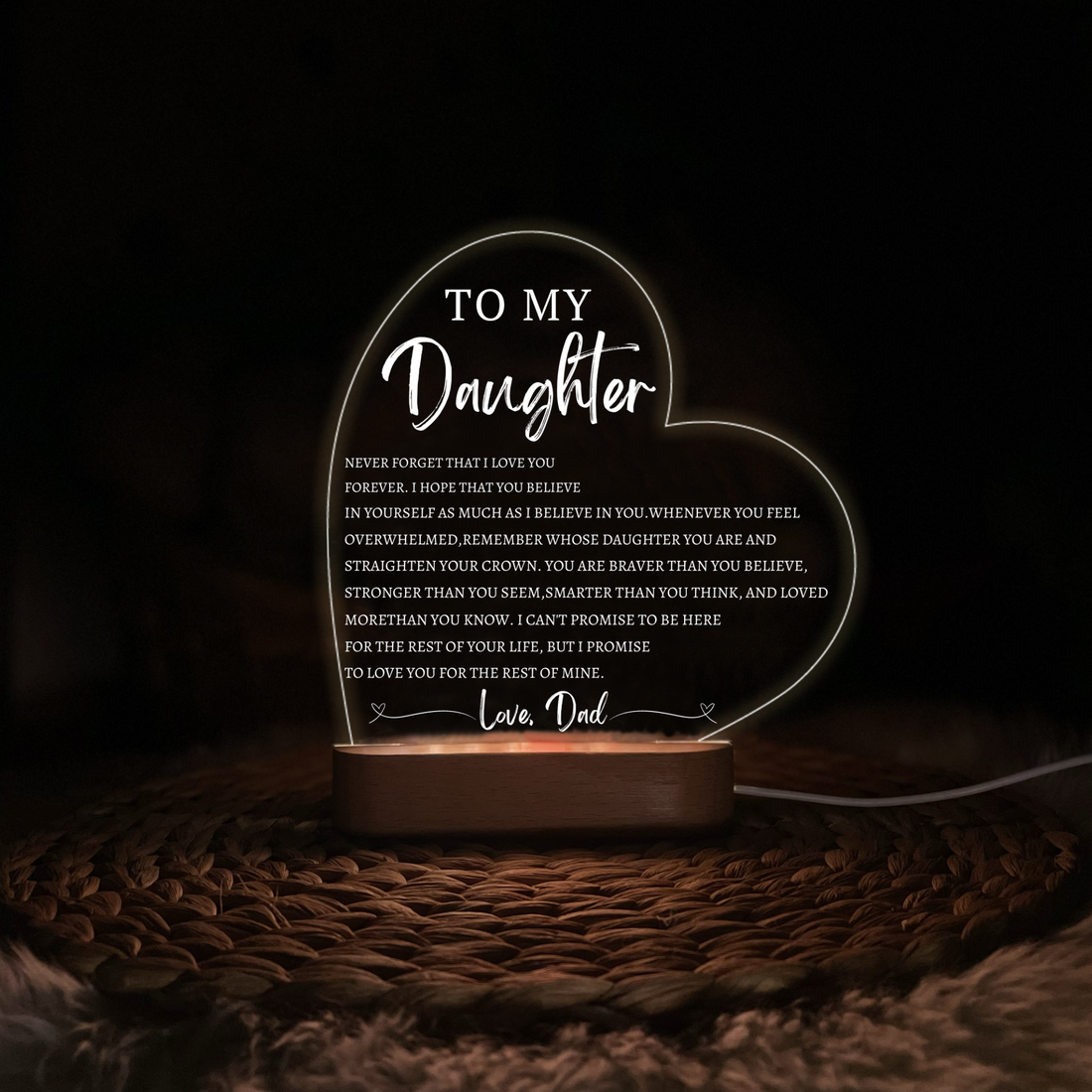 To My Daughter Night Light