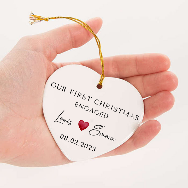 Our First Christmas Engaged Ornament