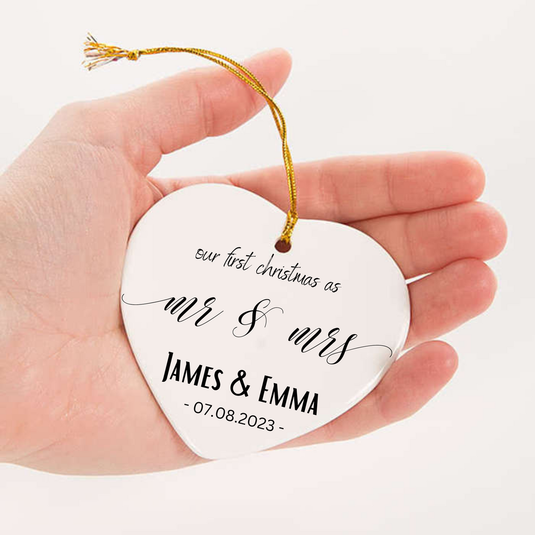 Mr and Mrs Christmas Ornament