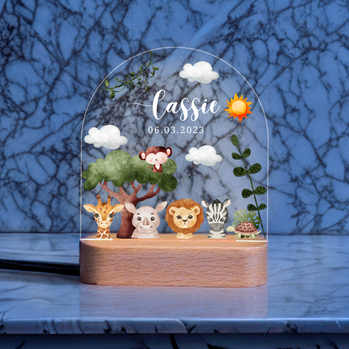 Baby’s Animal Name Night Light