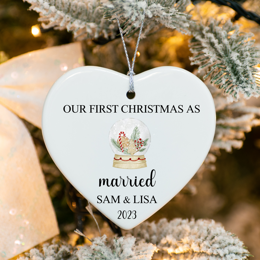 Our First Christmas As Married Ornament