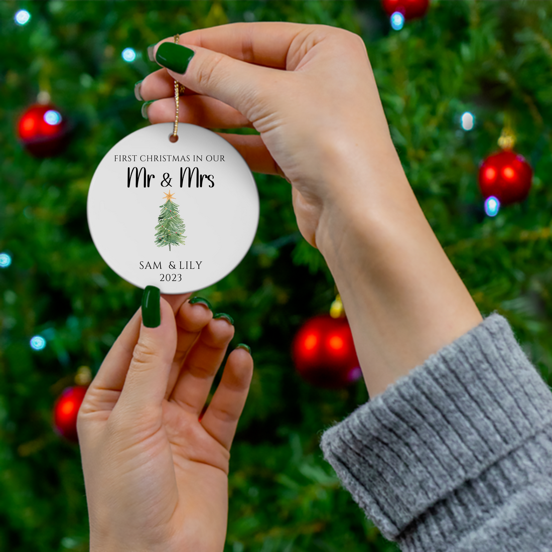 First Christmas In Our Mr & Mrs Ornament