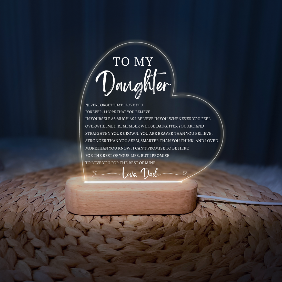 To My Daughter Night Light