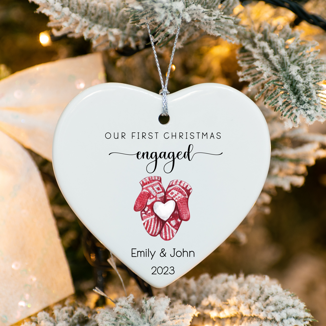 Our First Christmas Engaged Ornament