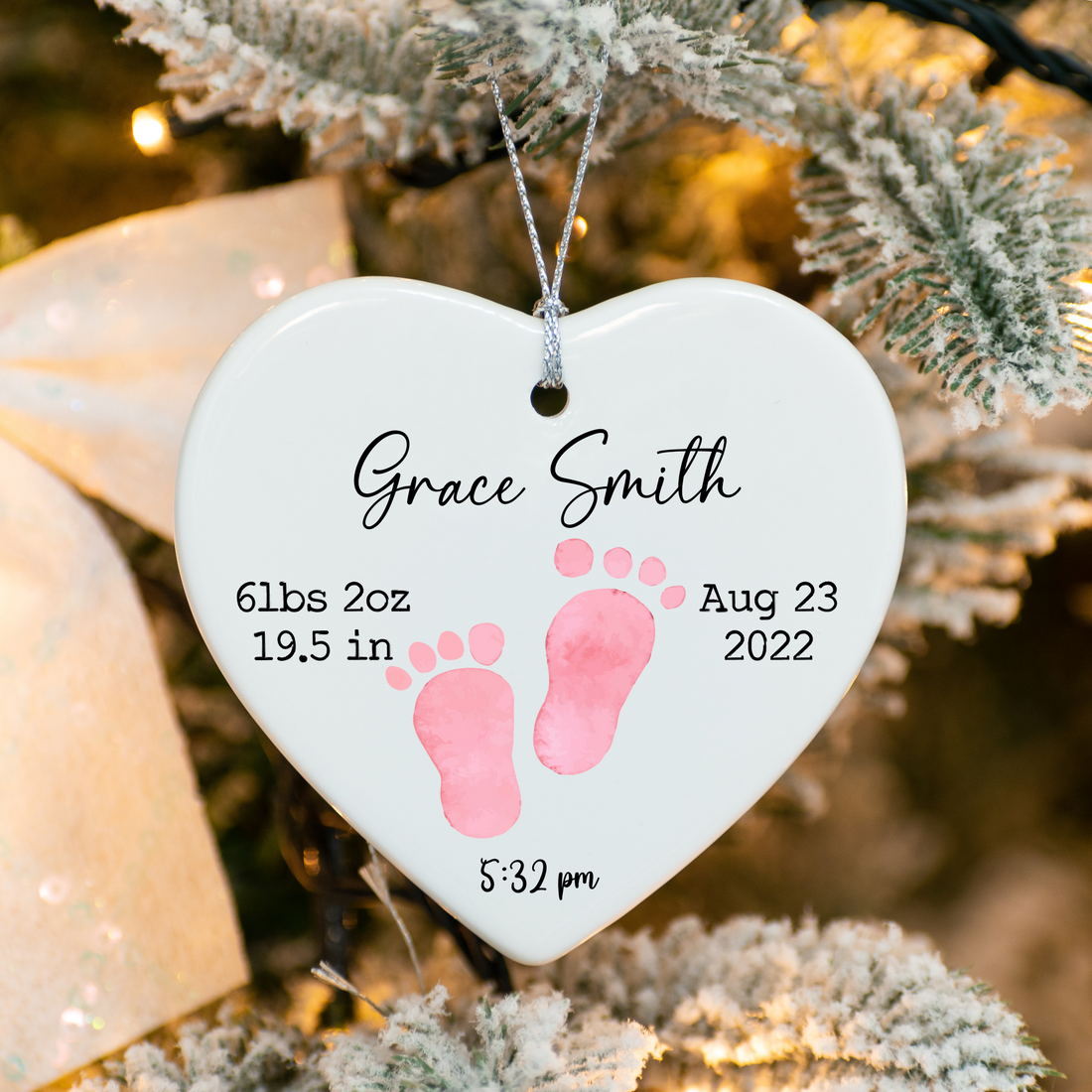 Baby's Birth Stats Ornament