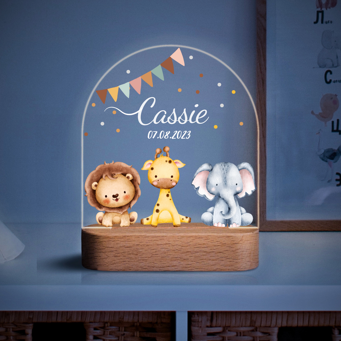 Animal Friends - Woodland Nursery Decor Night Light