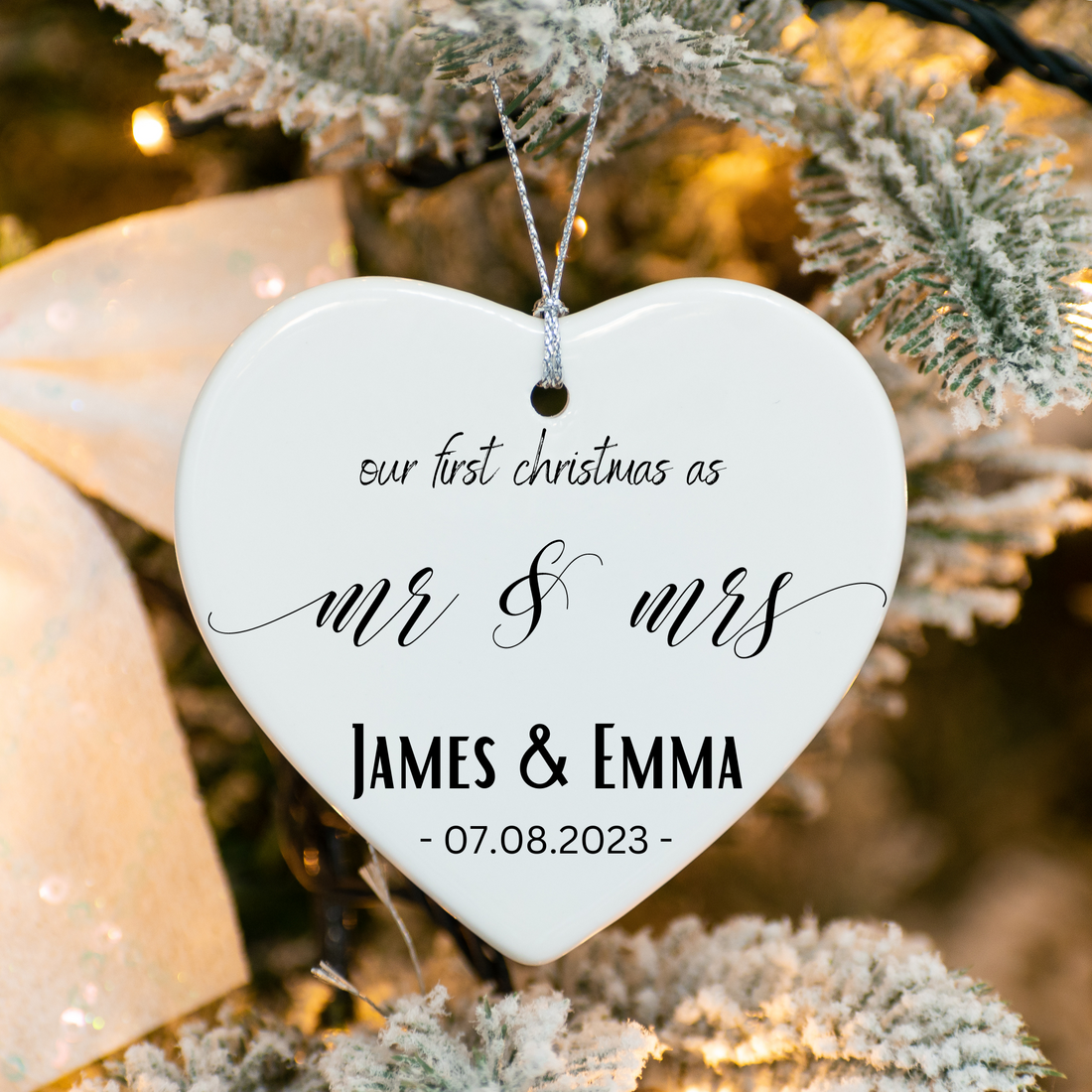 Mr and Mrs Christmas Ornament