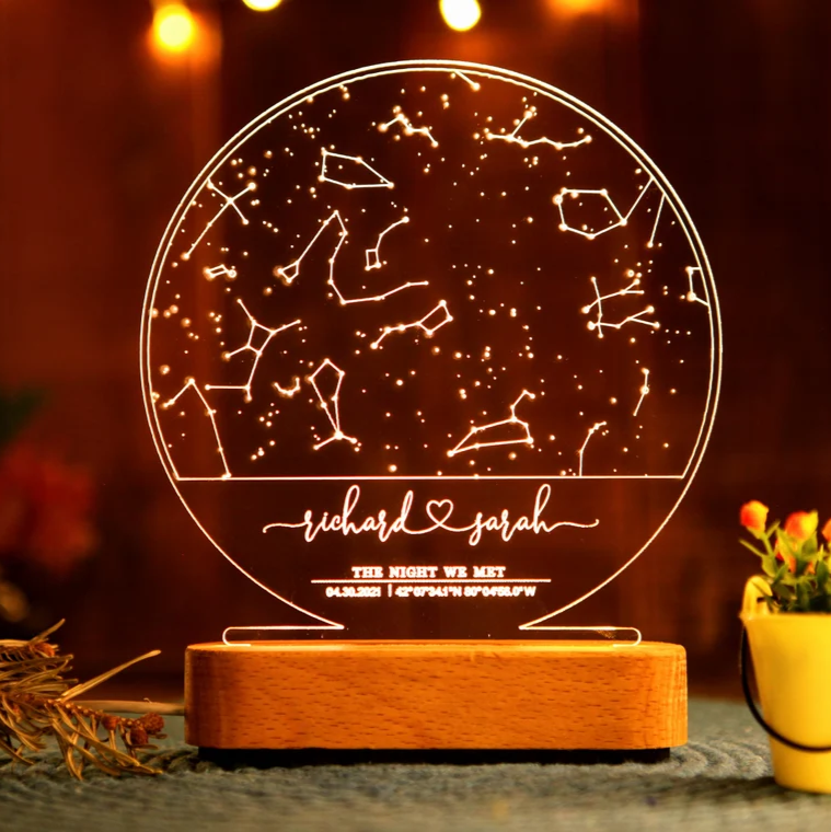 Starmap Night Light as Valentines Day Gift