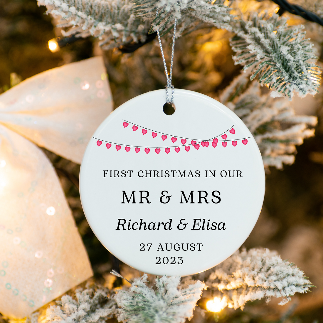 First Christmas In Our Mr & Mrs Ornament