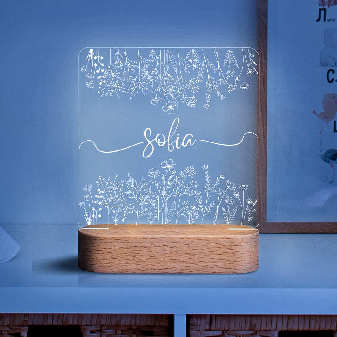 Children's night light, Baby name sign lamp