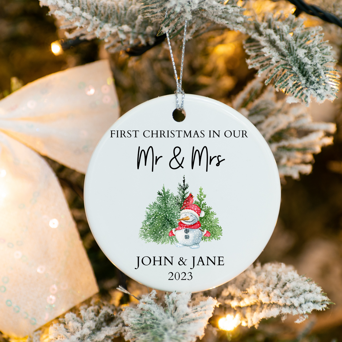 First Christmas In Our Mr & Mrs Ornament