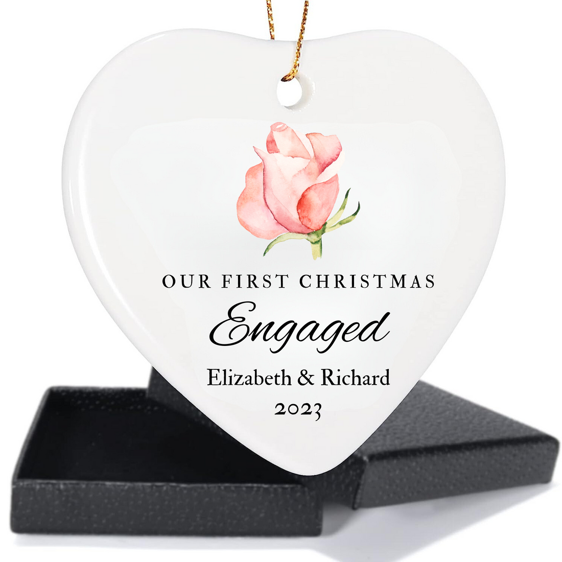 Our First Christmas Engaged Ornament