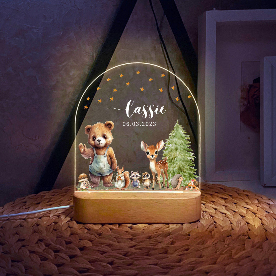 Animal Friends - Woodland Nursery Decor Night Light