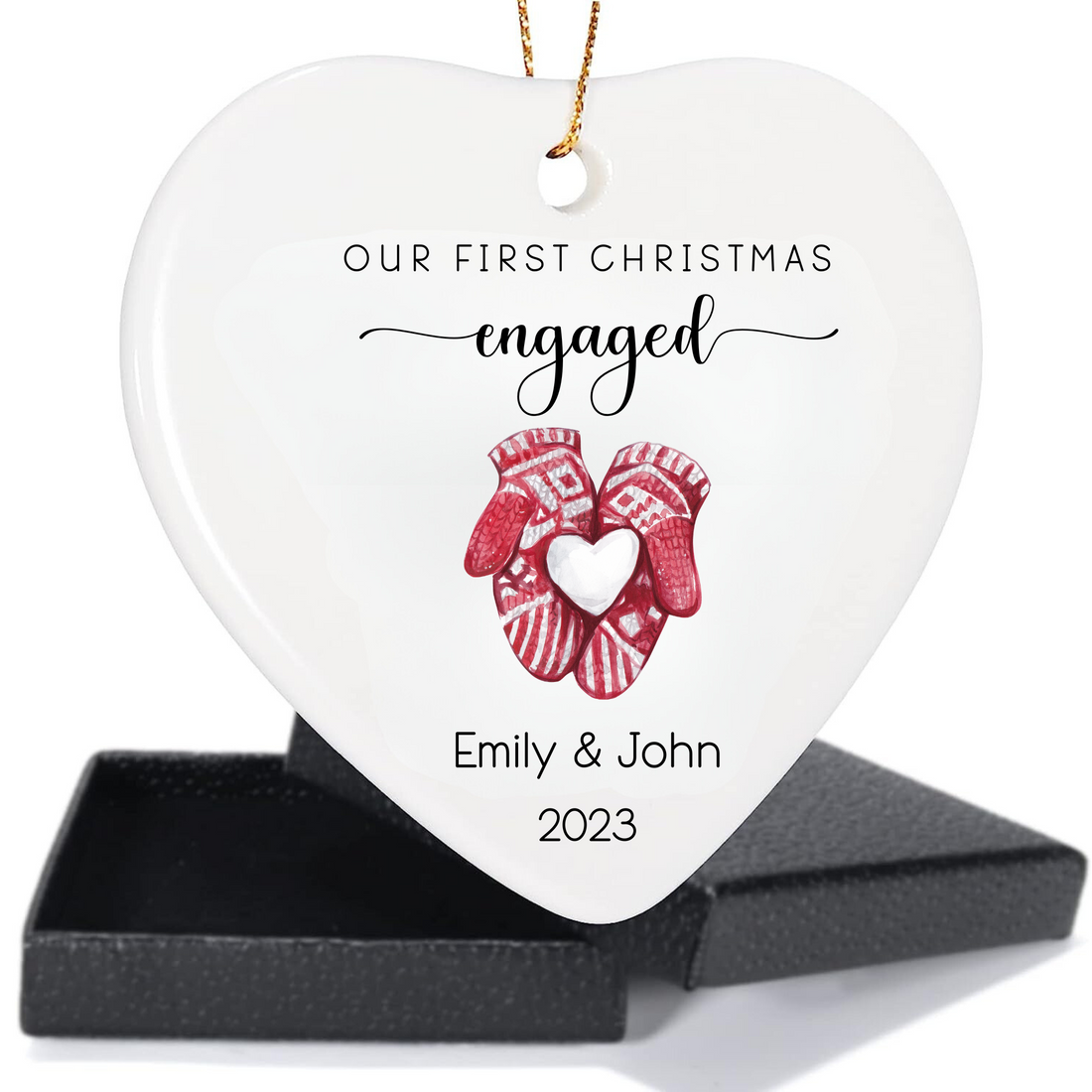 Our First Christmas Engaged Ornament