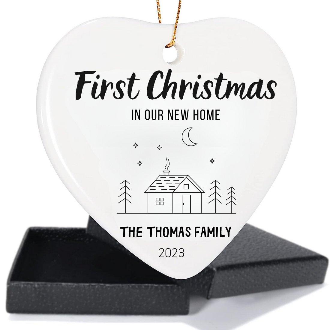 First Christmas In Our House Address Ornament