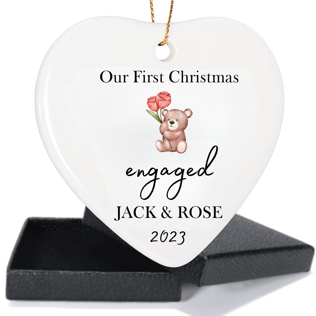 Our First Christmas Engaged Ornament