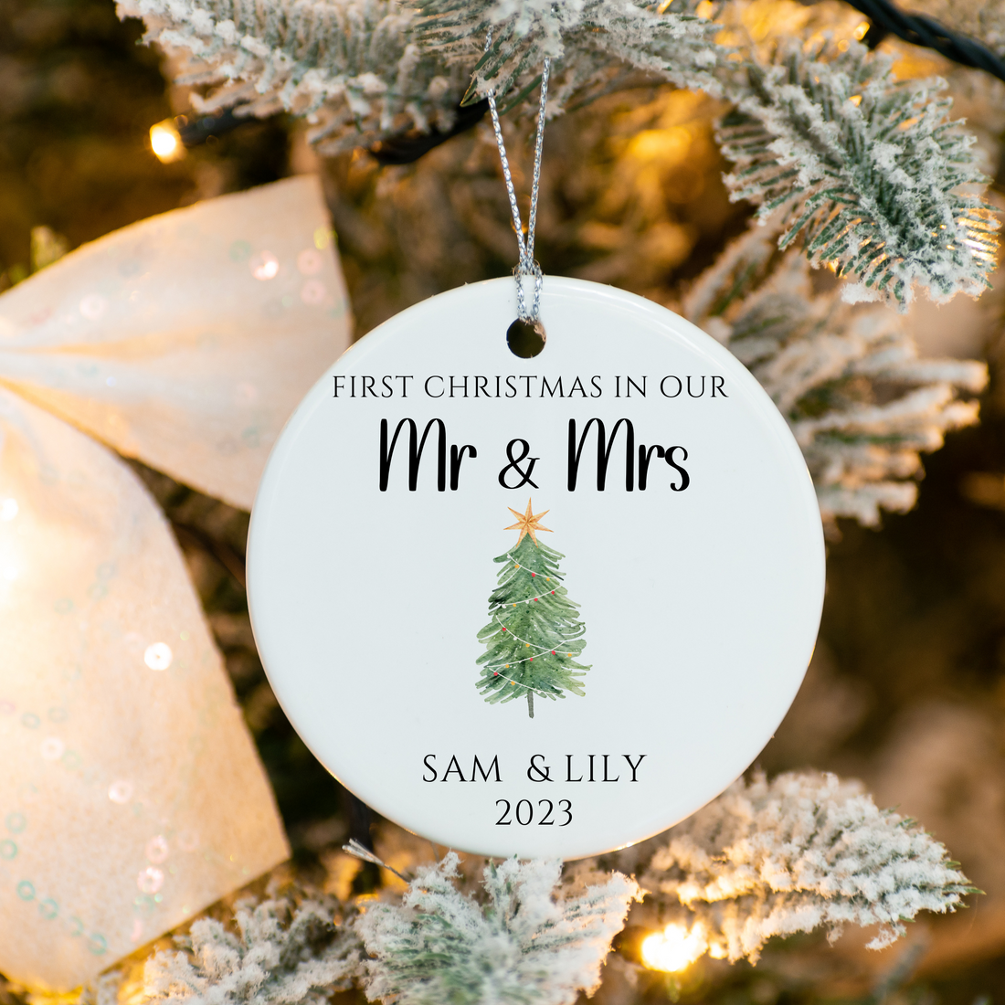 First Christmas In Our Mr & Mrs Ornament