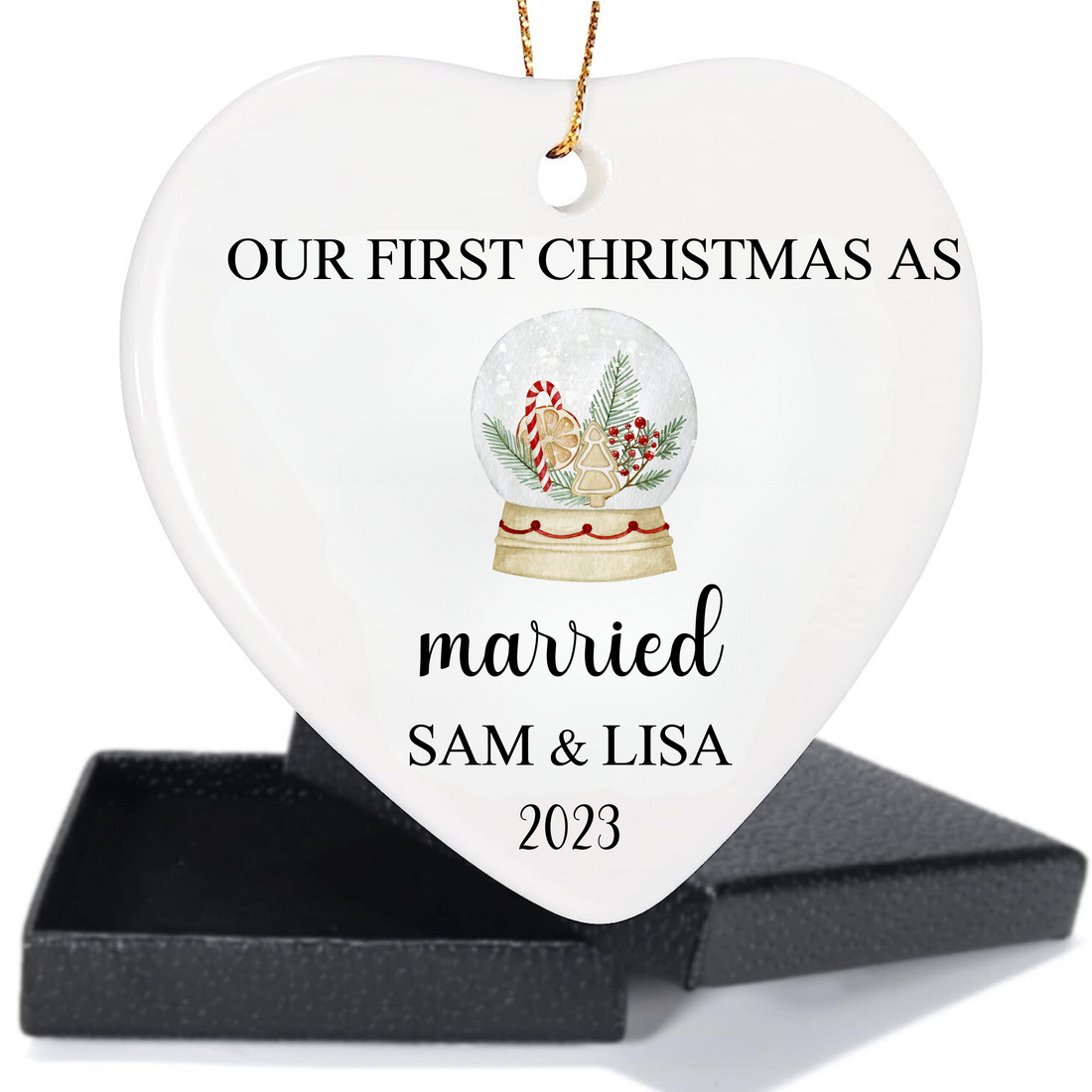 Our First Christmas As Married Ornament