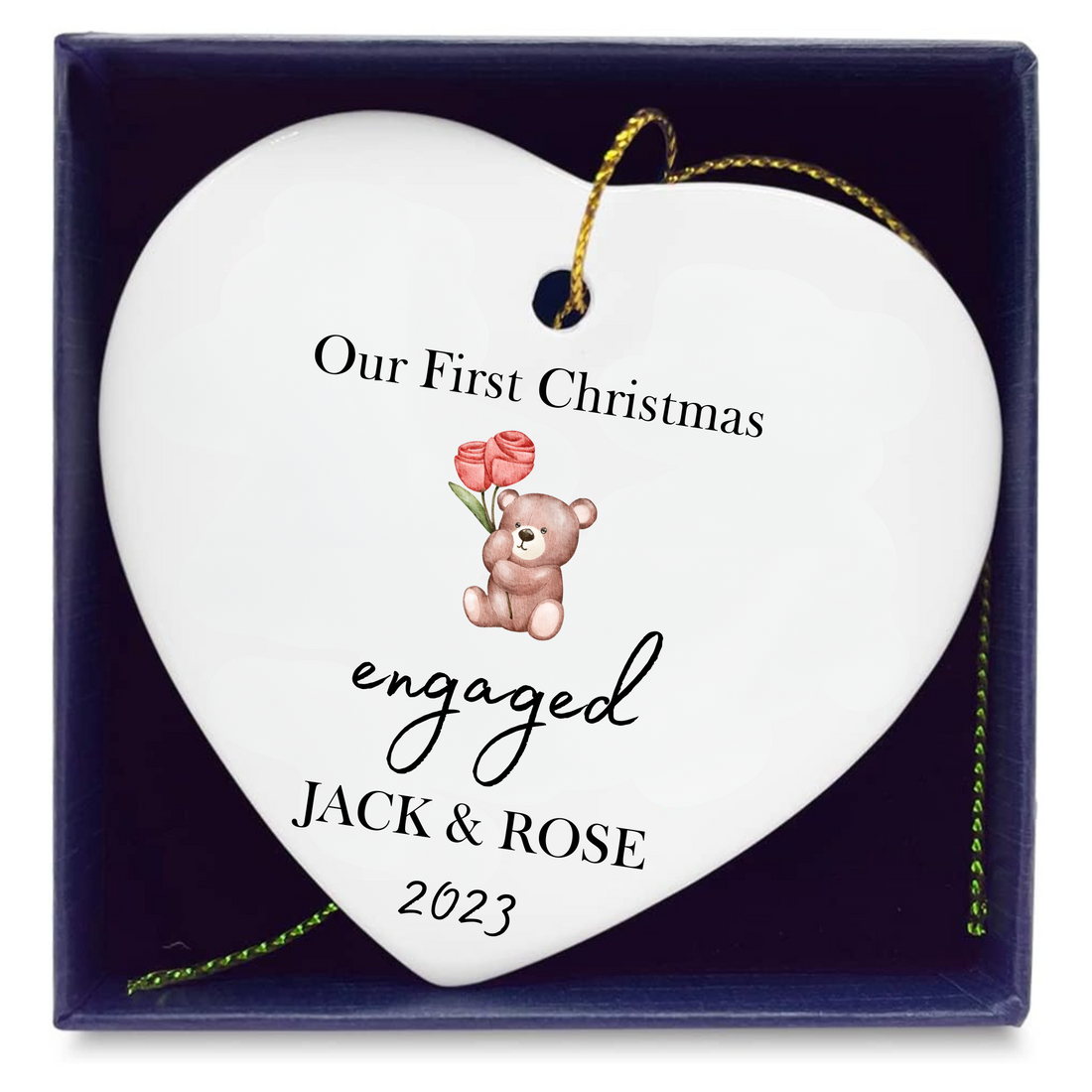 Our First Christmas Engaged Ornament