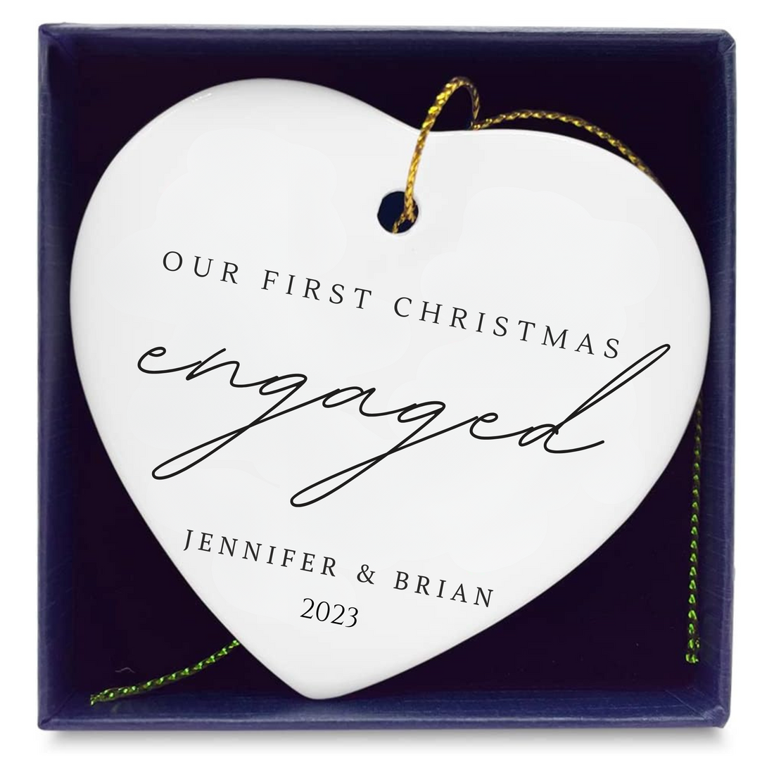 Engaged Christmas Ornament