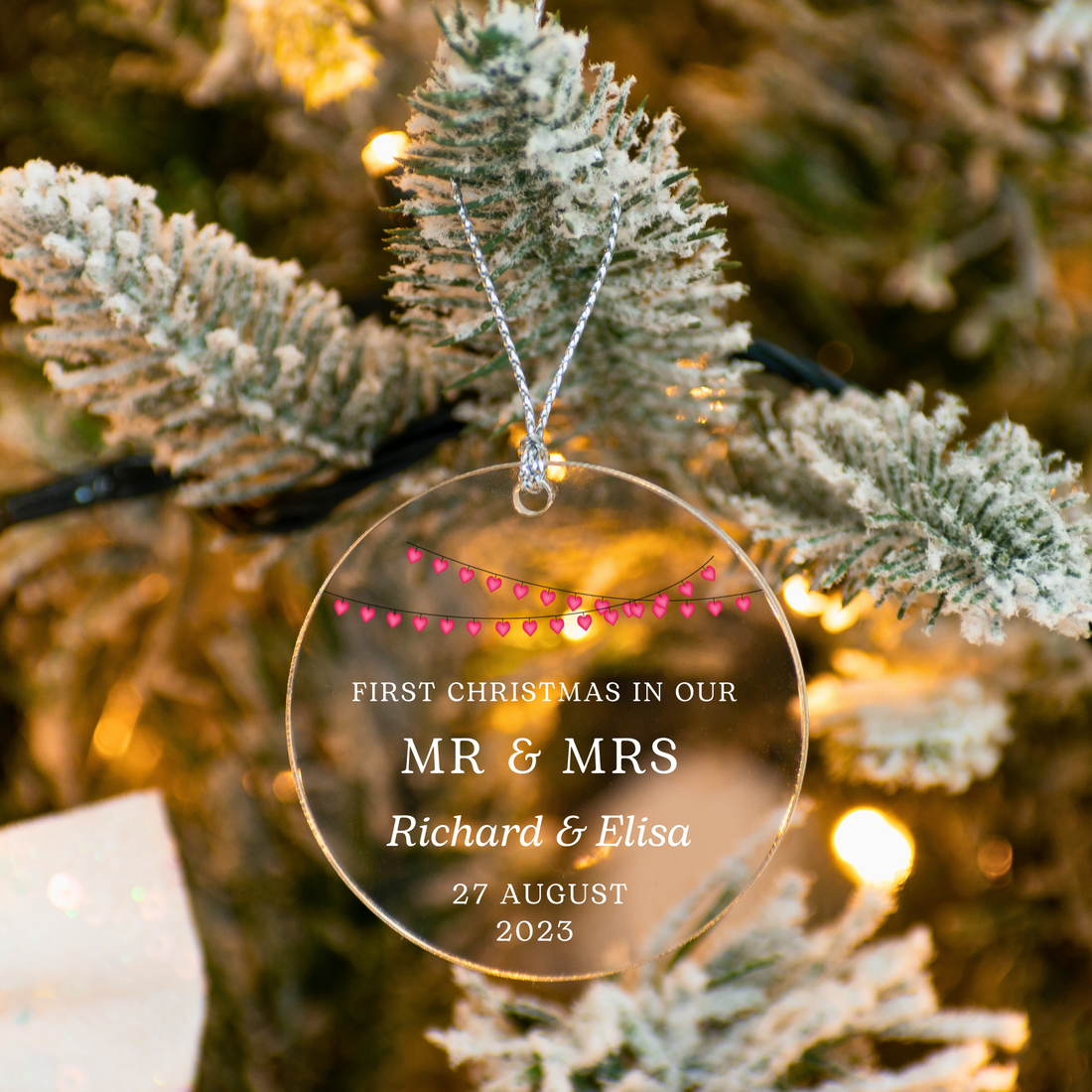 First Christmas In Our Mr & Mrs Ornament