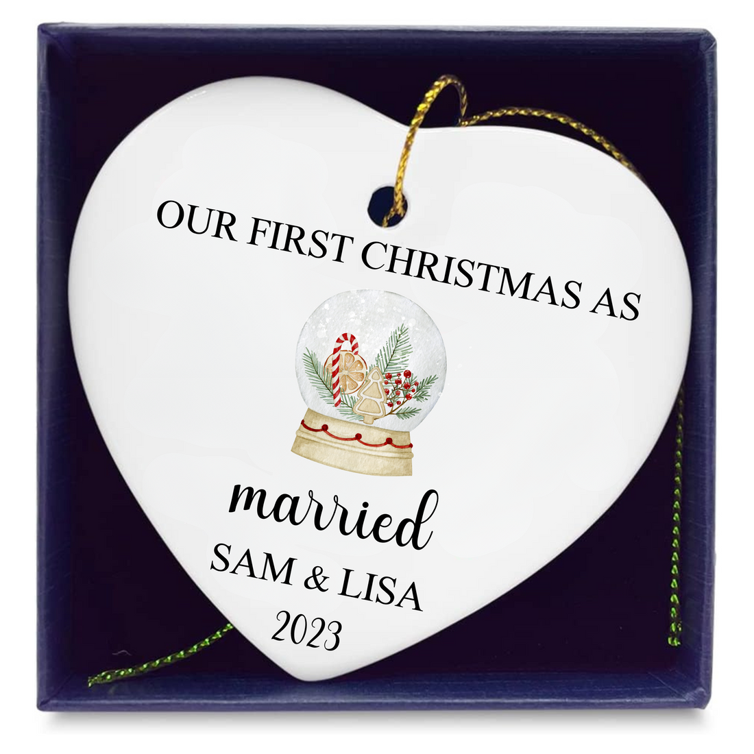 Our First Christmas As Married Ornament