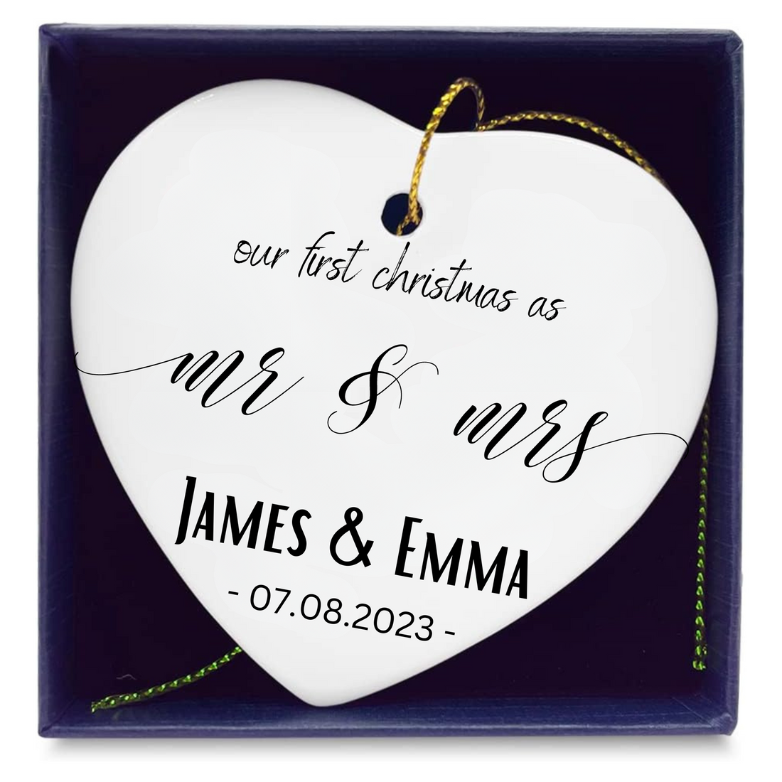 Mr and Mrs Christmas Ornament