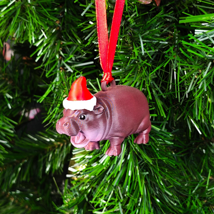 Moo Deng Ornaments, Cute Moo Deng 3D Hippo Ornaments