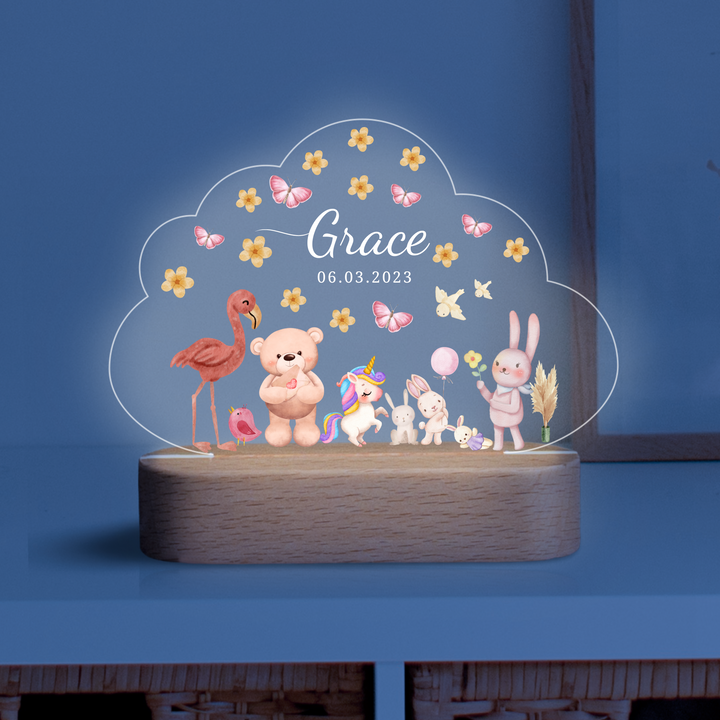 Baby Flamingo,Bear with Rabbit Night Light