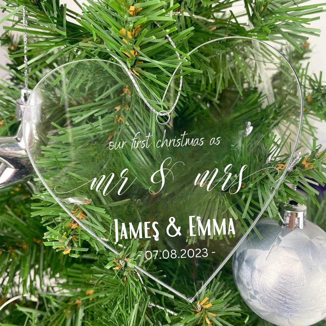 Mr and Mrs Christmas Ornament